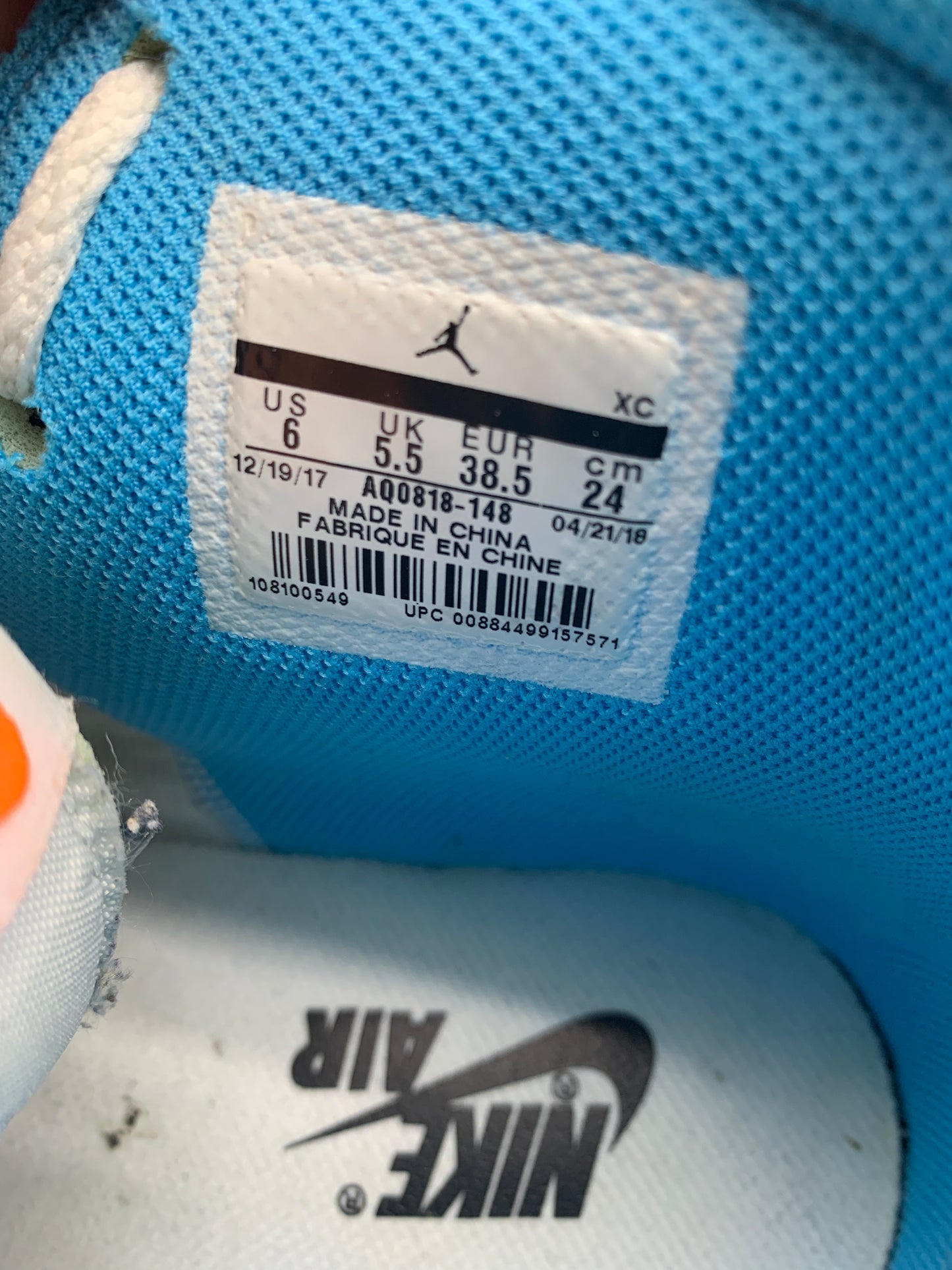 Jordan 1 Retro High Off-White University Blue