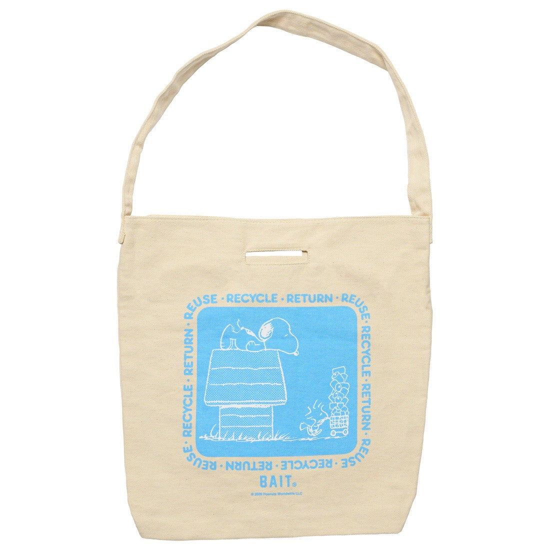 BAIT x Snoopy Recycle Denim Woven Tote Bag (beige)