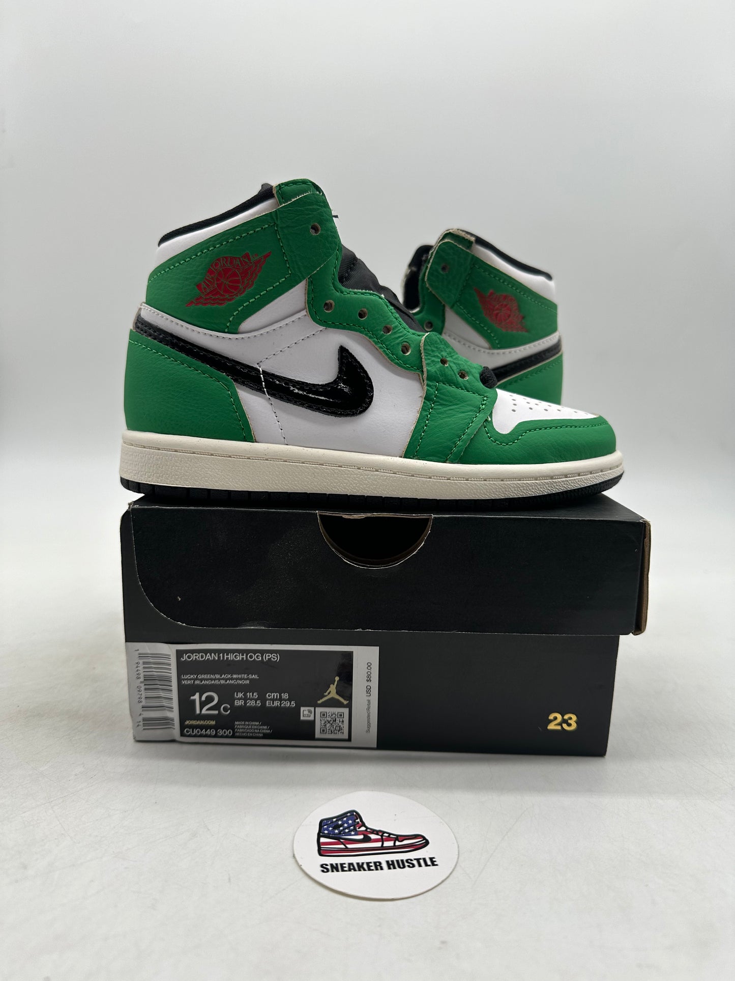 Jordan 1 Retro High Lucky Green (PS) 12C