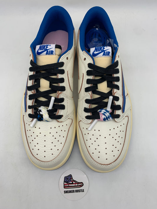 Jordan 1 Retro Low OG SP Fragment x Travis Scott Sail Military Blue