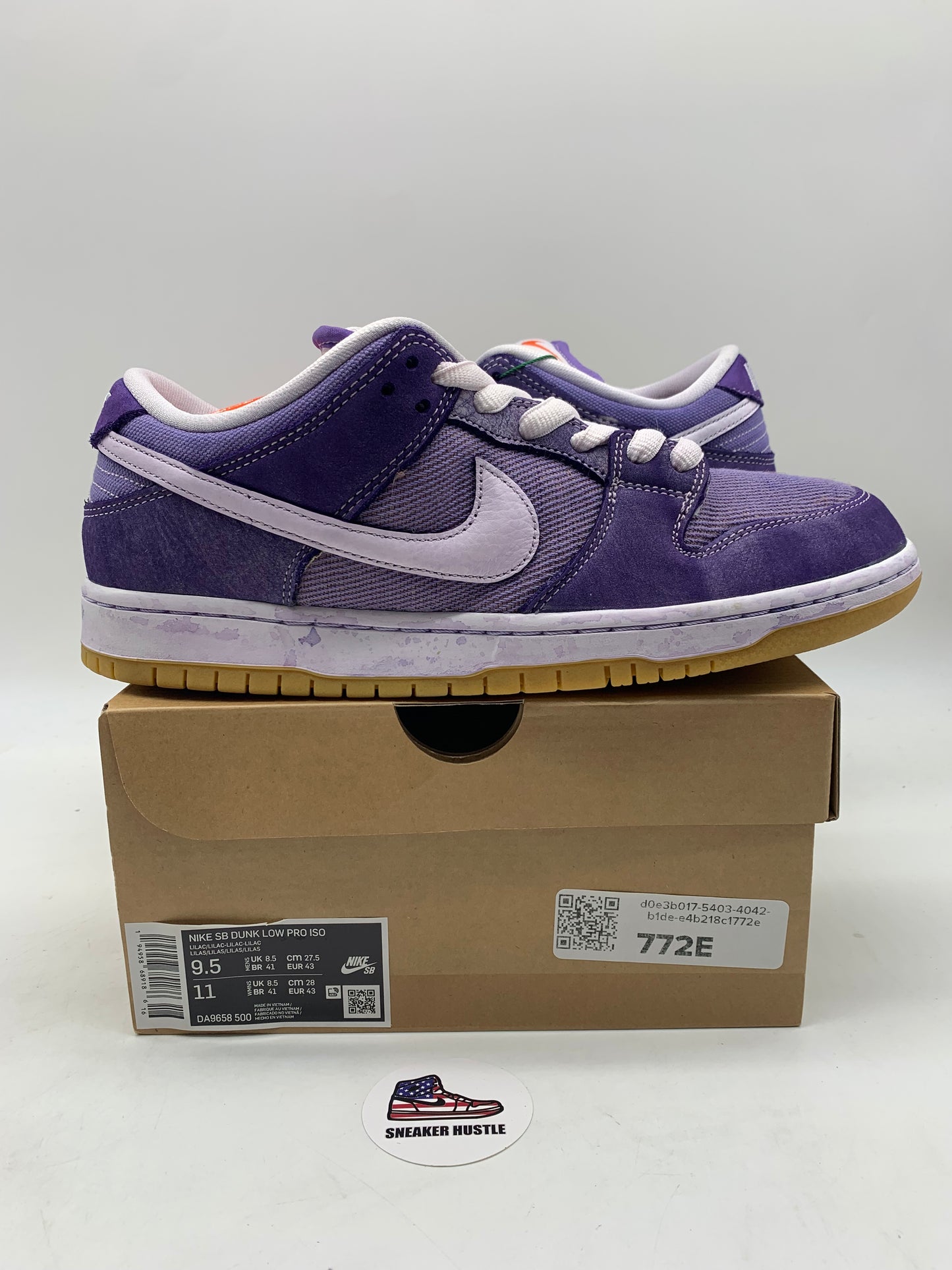 Nike SB Dunk Low Pro ISO Orange Label Unbleached Pack Lilac