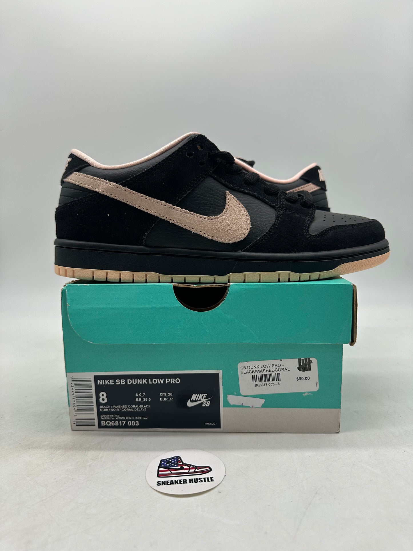 Nike SB Dunk Low Black Washed Coral