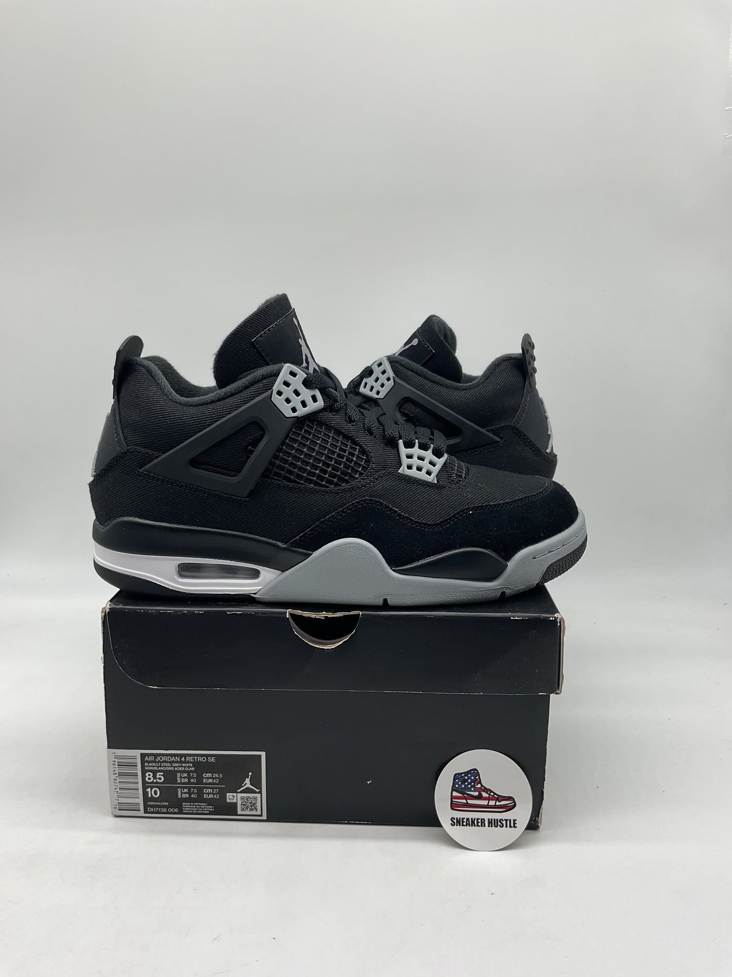 Jordan 4 Retro SE Black Canvas