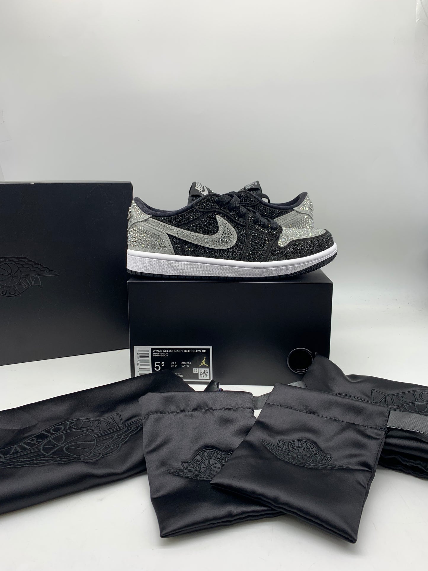 Jordan 1 Retro Low OG Swarovski Stealth (Women's)