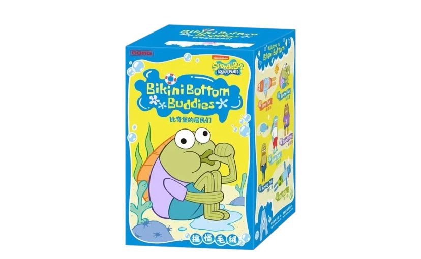 Pop Mart Bikini Bottom Buddies plush single blind box featuring SpongeBob SquarePants characters