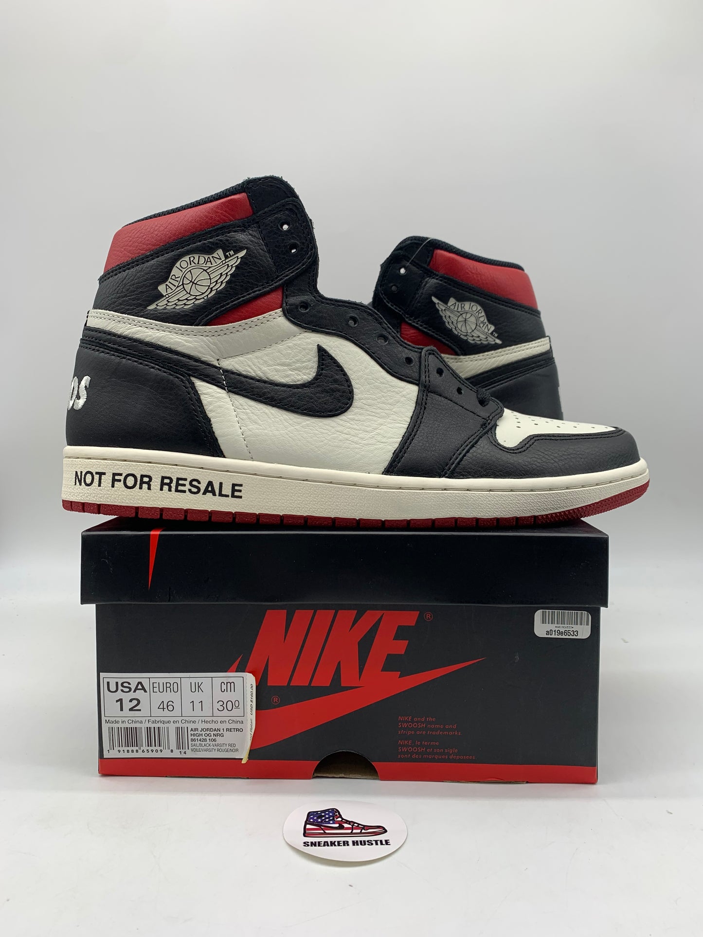 Jordan 1 Retro High Not for Resale Varsity Red