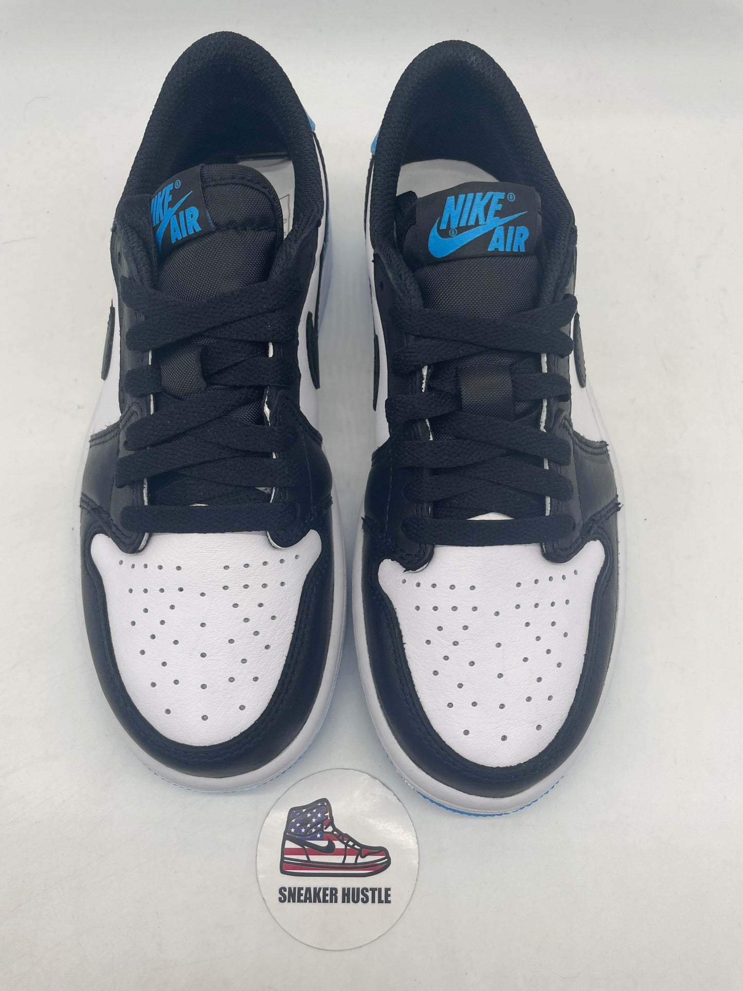 Jordan 1 Low Black Dark Powder Blue (W)