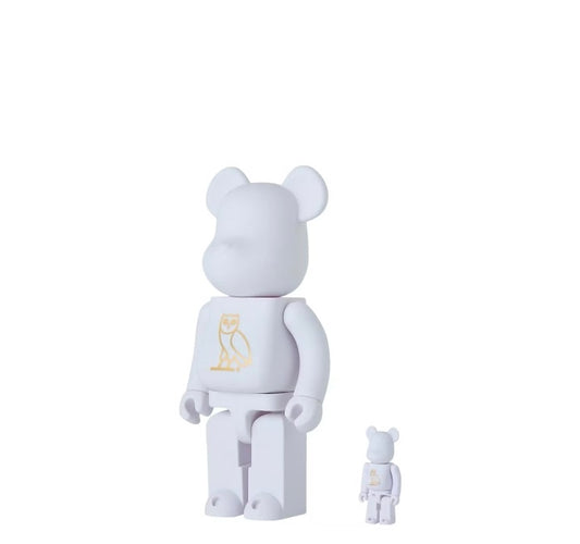 Bearbrick x OVO 100% & 400% Set Pearl White