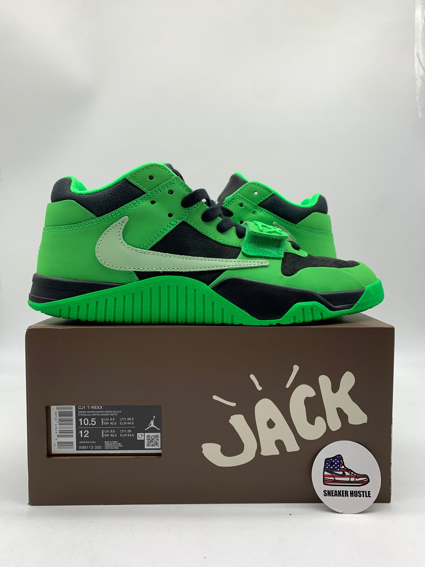 Jordan CJ1 T-Rexx Travis Scott Green Spark