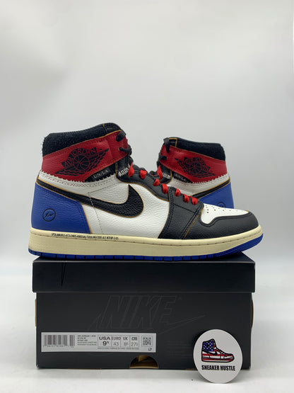 Jordan 1 Retro High OG SP Fragment x Union LA Varsity Red Sport Royal