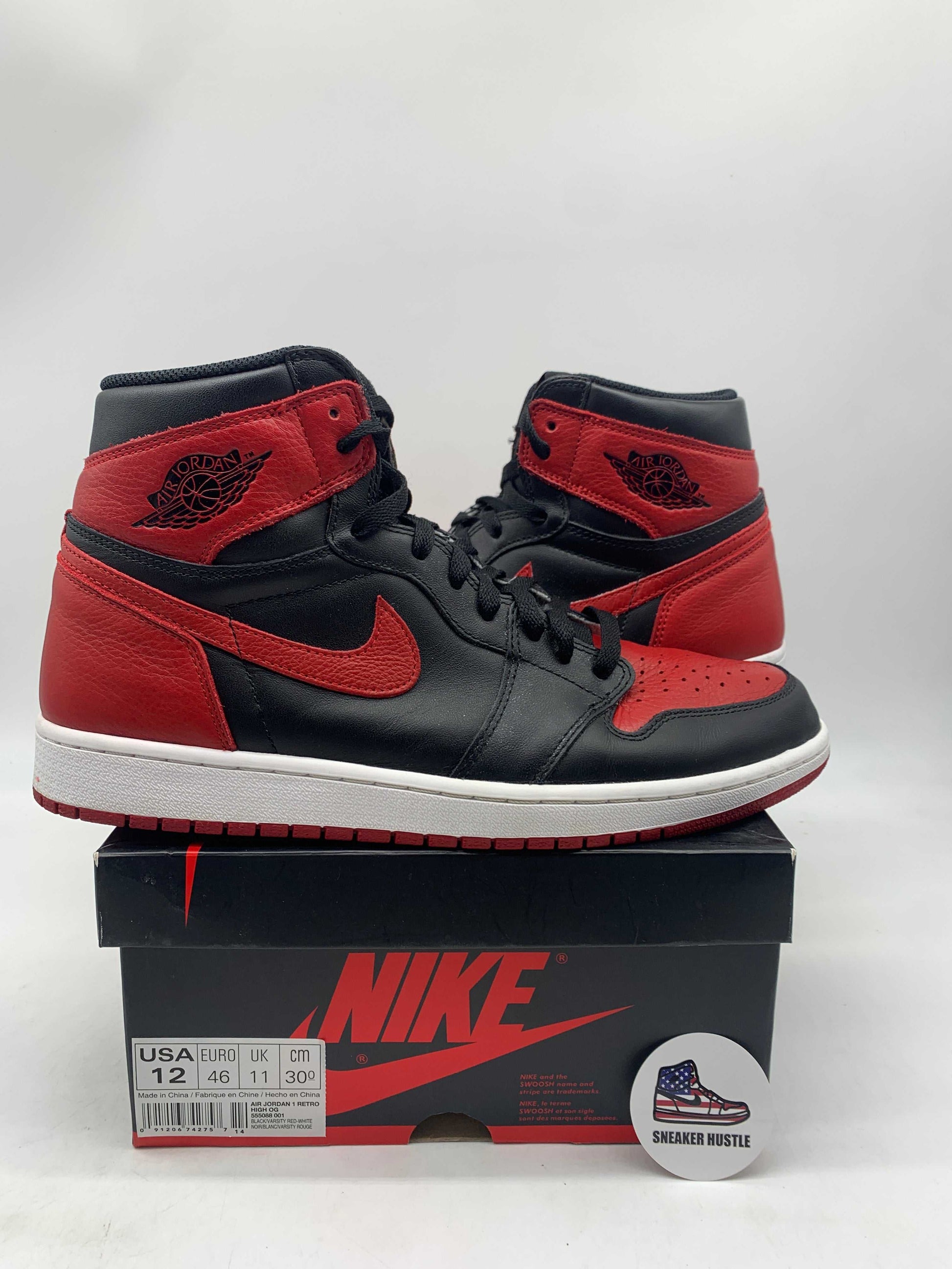 Jordan 1 Retro High Bred Banned 2016 preowned size 12 sneakers