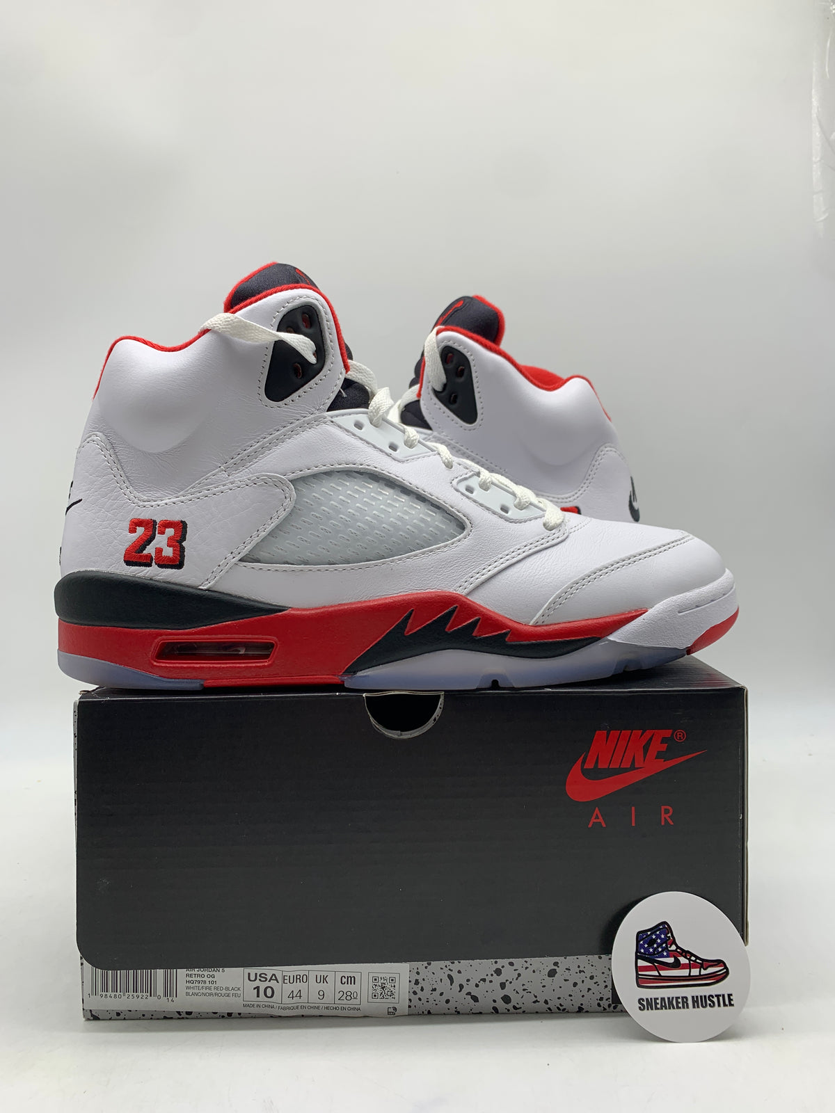 Jordan 5 Retro Fire Red Black Tongue (2025)