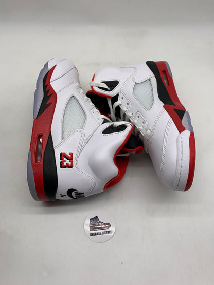 Jordan 5 Retro Fire Red Black Tongue (2025)
