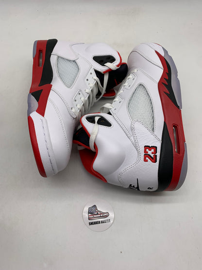 Jordan 5 Retro Fire Red Black Tongue (2025)