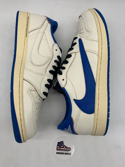 Jordan 1 Retro Low OG SP Fragment x Travis Scott Sail Military Blue
