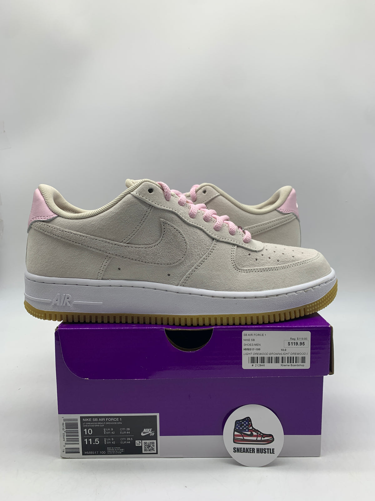Nike Air Force 1 Low SB Light Orewood Brown Pink