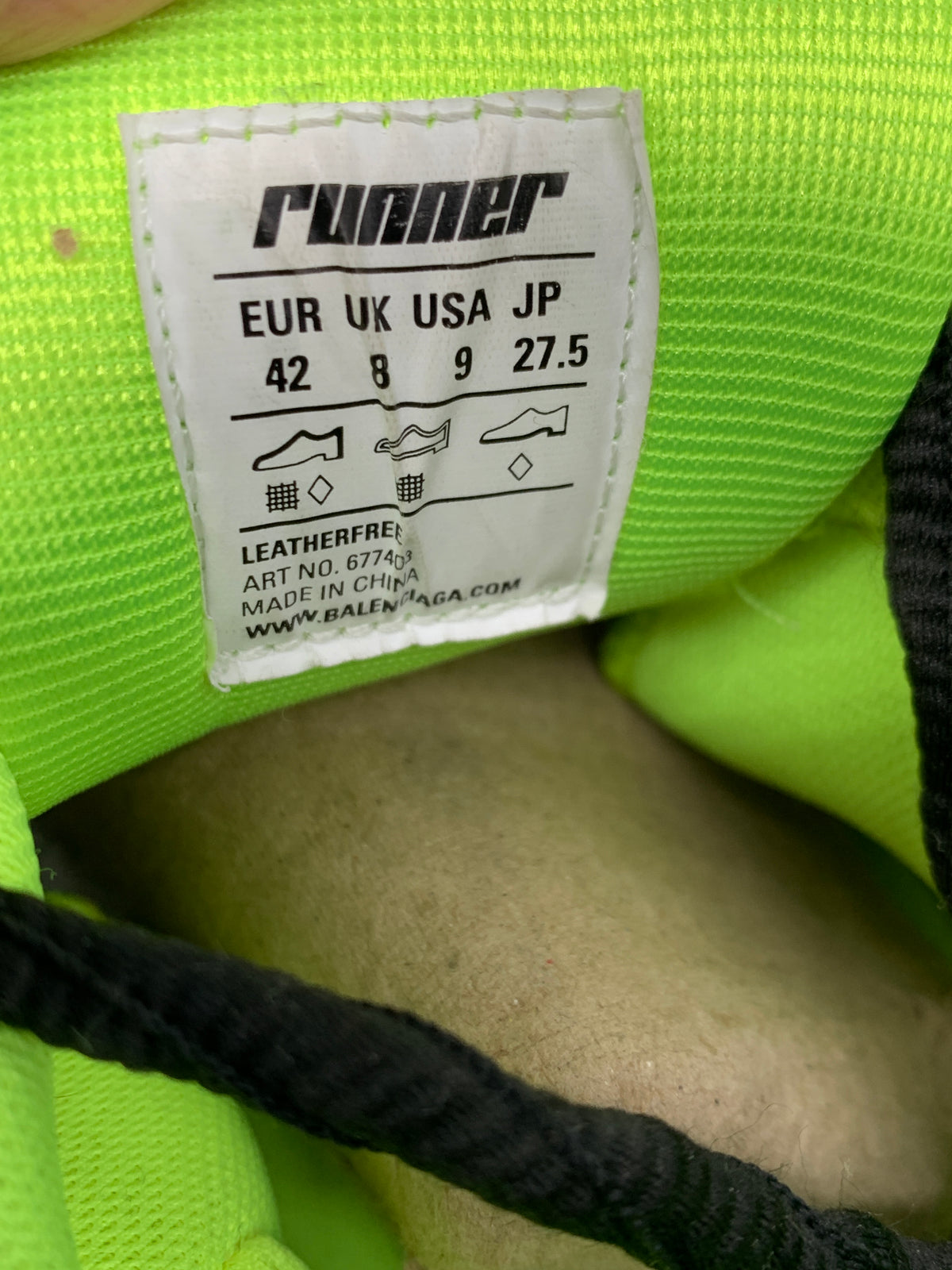 Balenciaga Runner White Neon Yellow