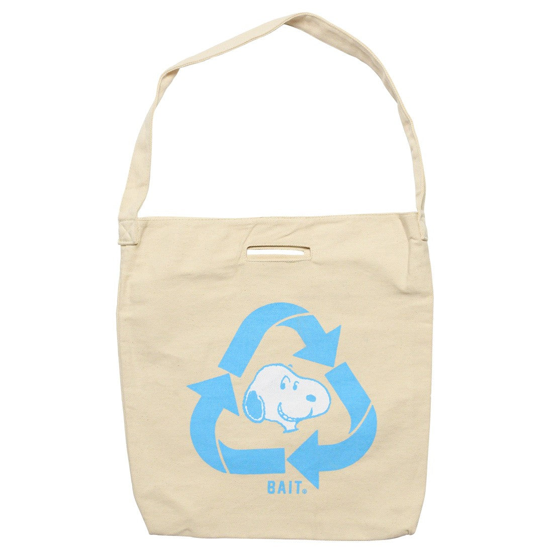 BAIT x Snoopy Recycle Denim Woven Tote Bag (beige)