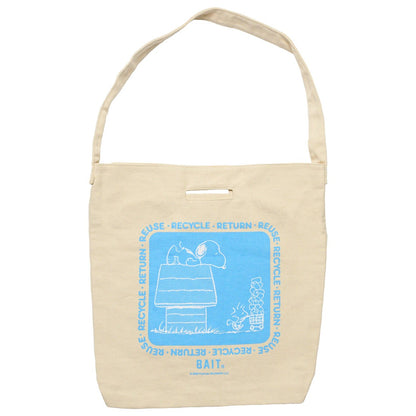 BAIT x Snoopy Recycle Denim Woven Tote Bag (beige)