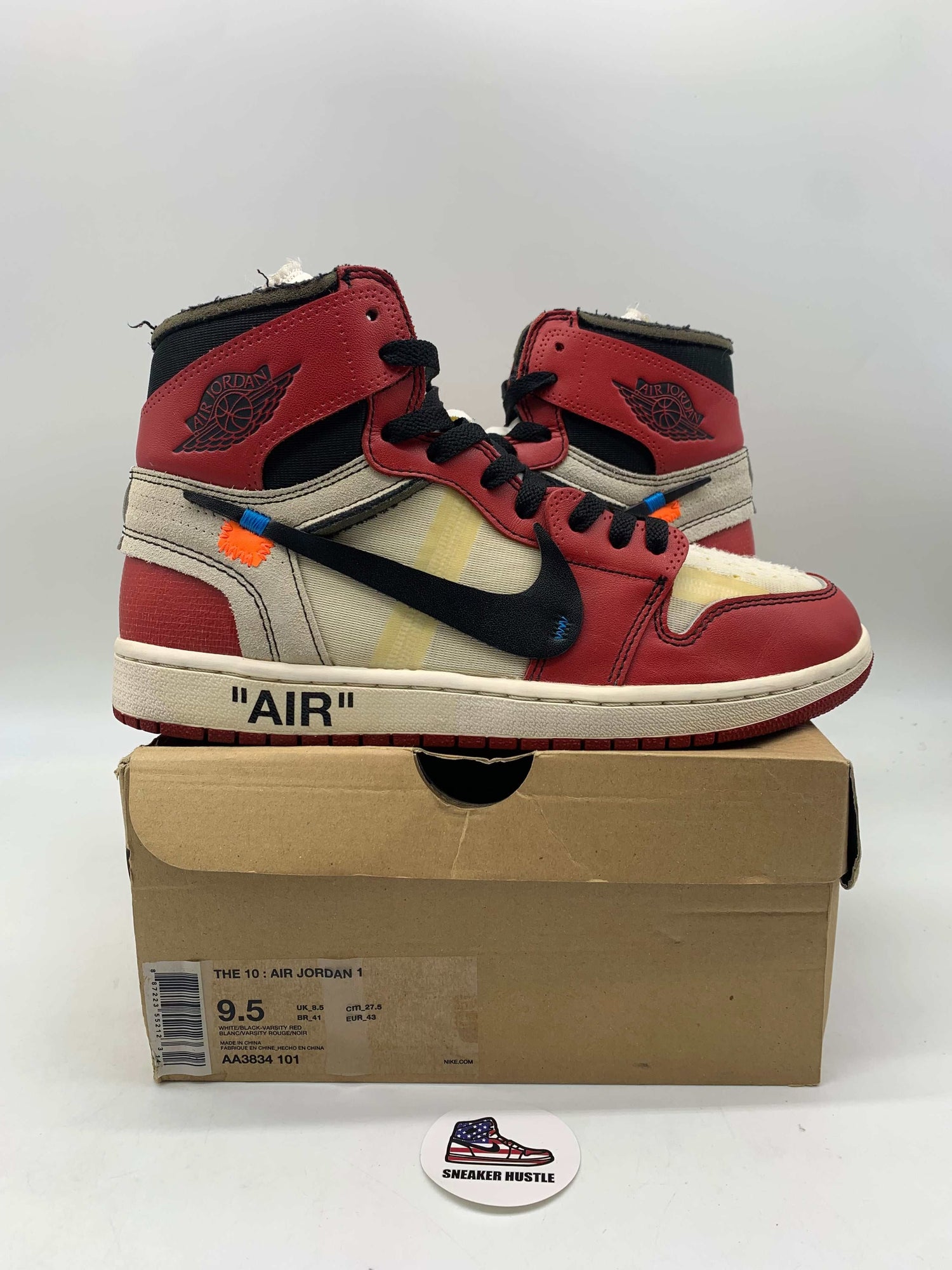 Jordan 1 Retro High Off-White Chicago sneakers size 9.5 preowned