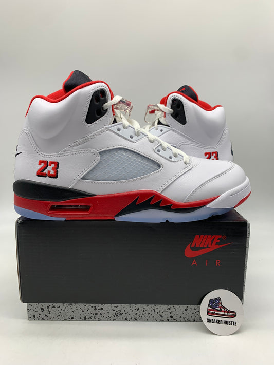 Jordan 5 Retro Fire Red Black Tongue (2025)