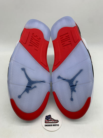 Jordan 5 Retro Fire Red Black Tongue (2025)