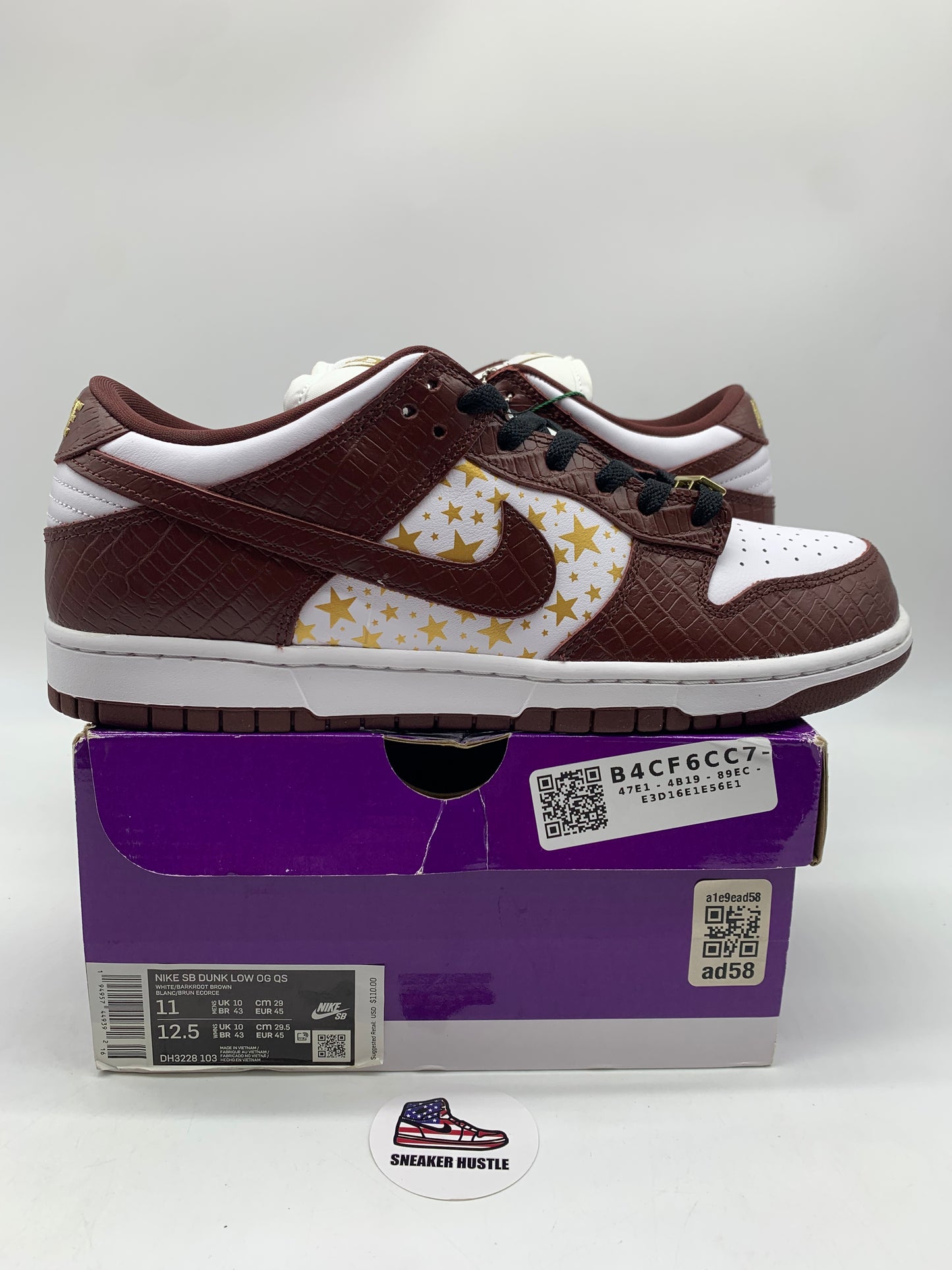 Nike SB Dunk Low Supreme Stars Barkroot Brown (2021)