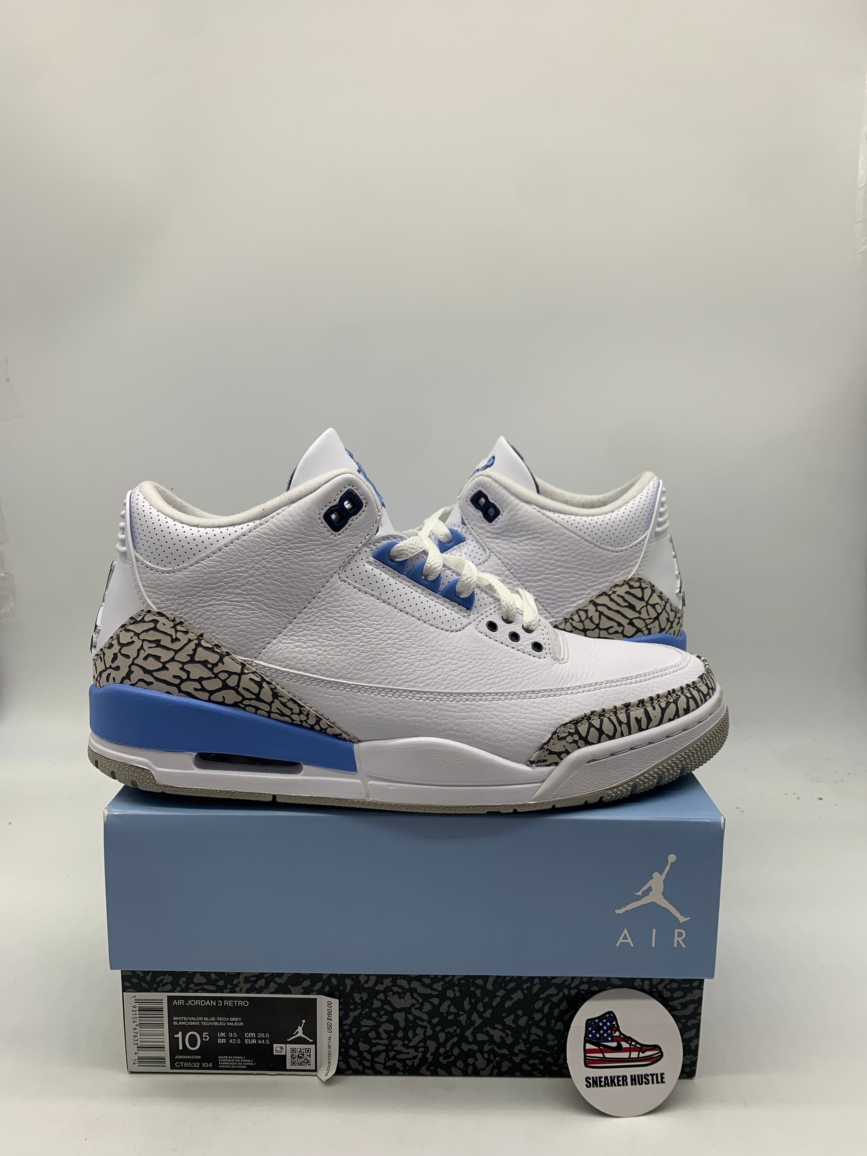 jordan 3 unc 9.5