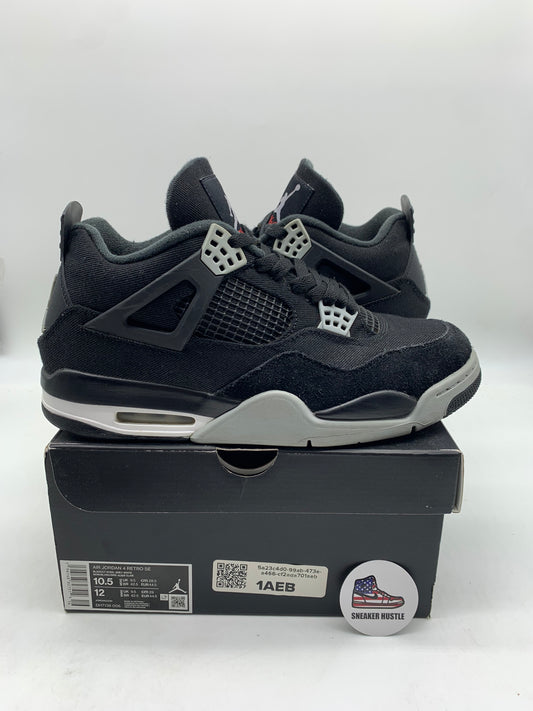 Jordan 4 Retro SE Black Canvas