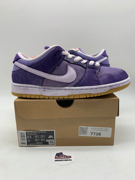 Nike SB Dunk Low Pro ISO Orange Label Unbleached Pack Lilac