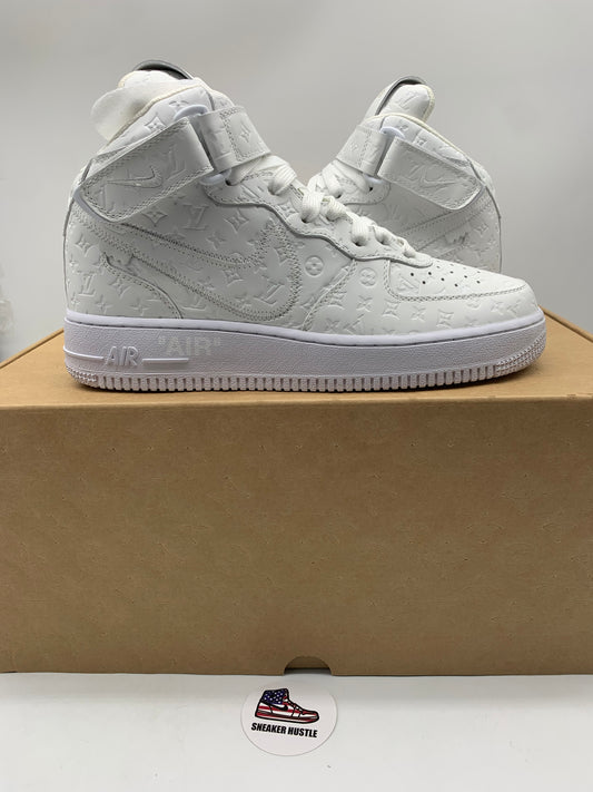 Louis Vuitton Nike Air Force 1 Mid By Virgil Abloh White