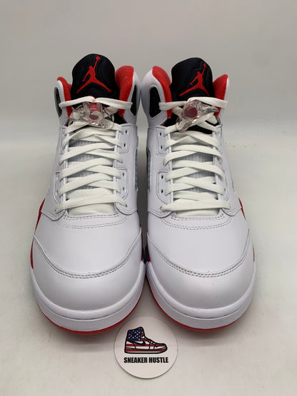 Jordan 5 Retro Fire Red Black Tongue (2025)