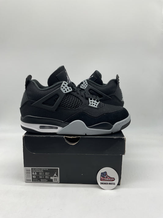 Jordan 4 Retro SE Black Canvas