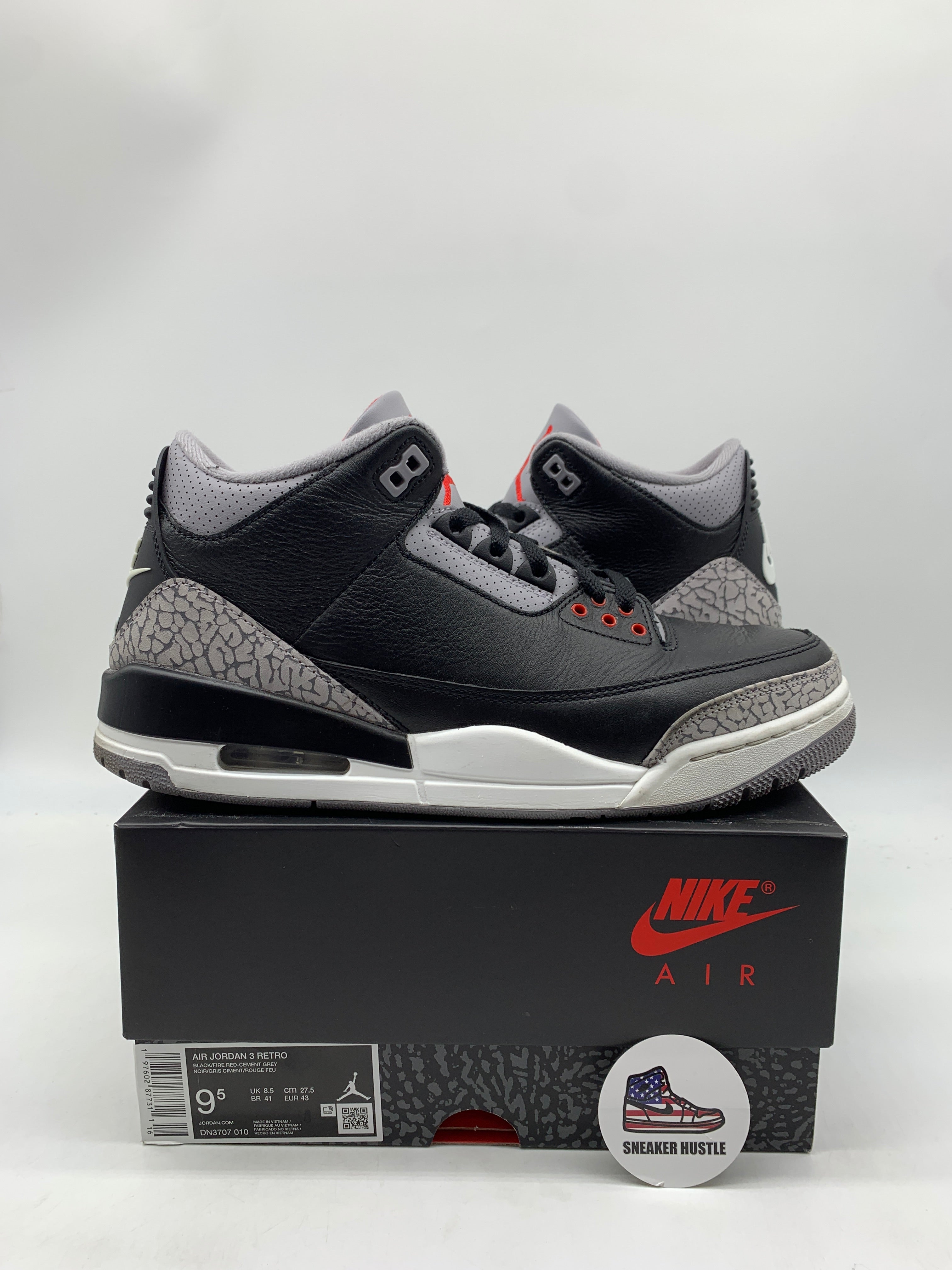 Jordan 3 Retro OG Black Cement (2024) – Sneaker Hustle USA