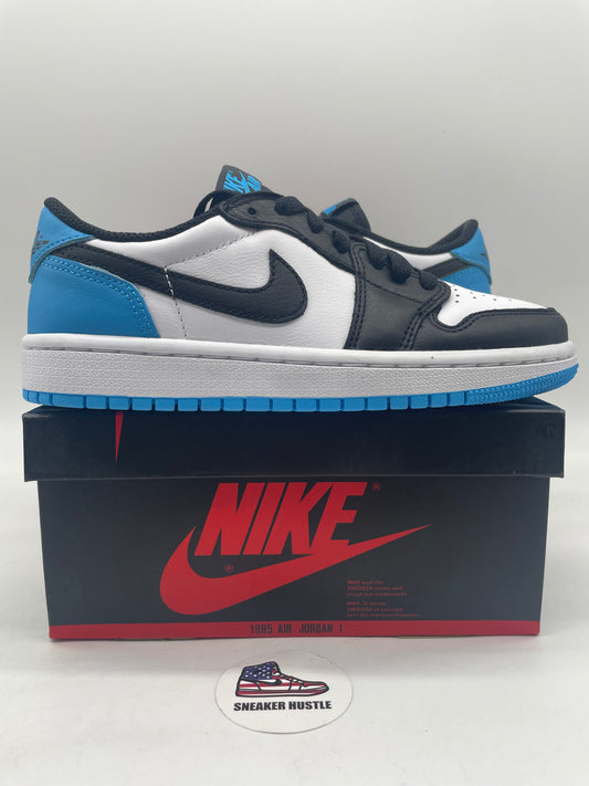 Jordan 1 Low Black Dark Powder Blue (W)