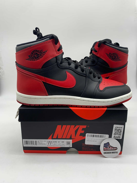 Jordan 1 Retro High OG Bred sneakers size 11.5 preowned on Nike box