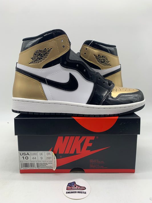 Jordan 1 Retro High NRG Patent Gold Toe
