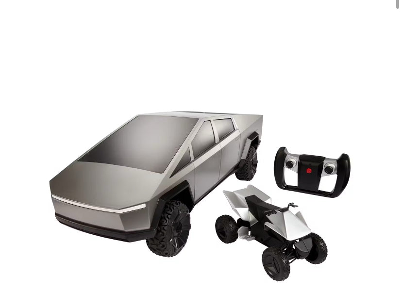 Hot Wheels x Tesla Cybertruck 1:10 Scale RC Car (2021 Version w/ Cyberquad)