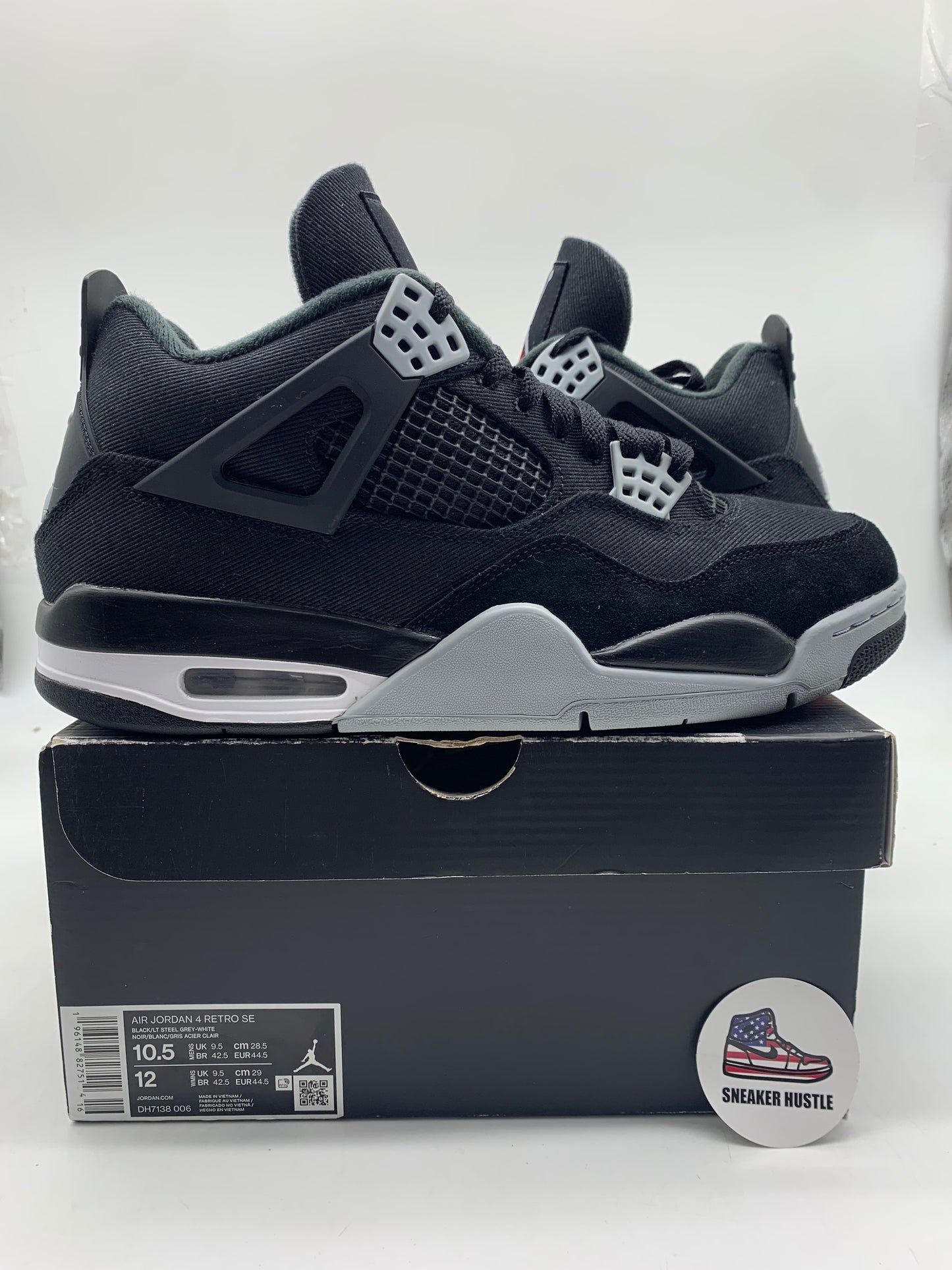 Jordan 4 Retro SE Black Canvas
