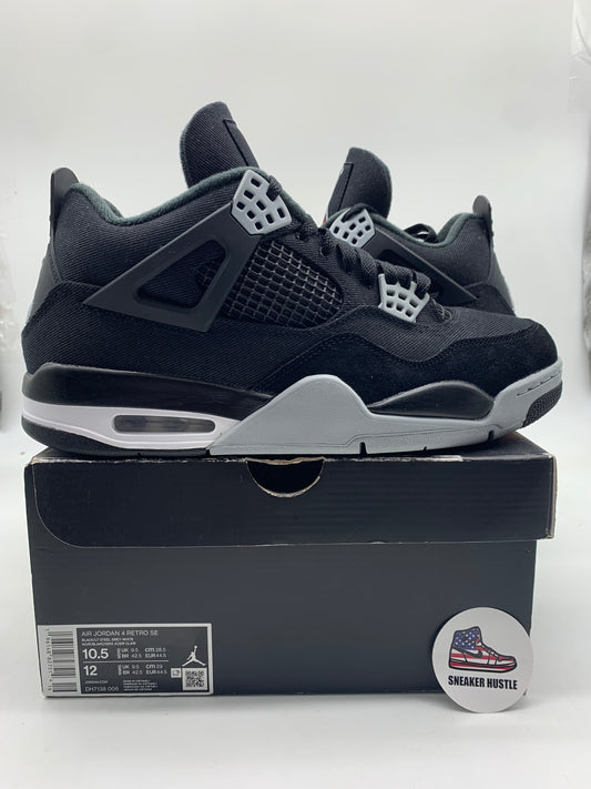 Jordan 4 Retro SE Black Canvas