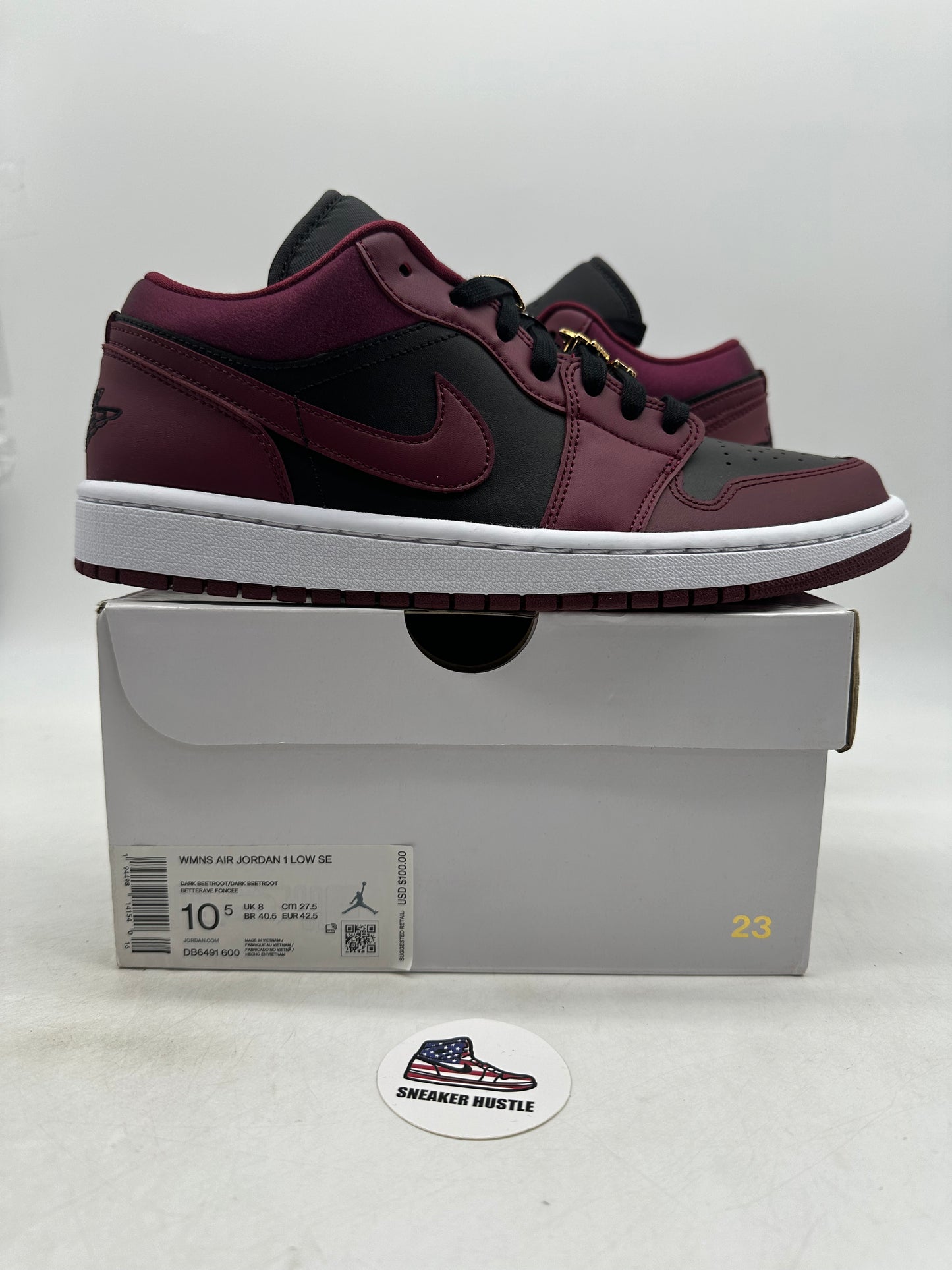 Jordan 1 Low Dark Beetroot Black (Women's)