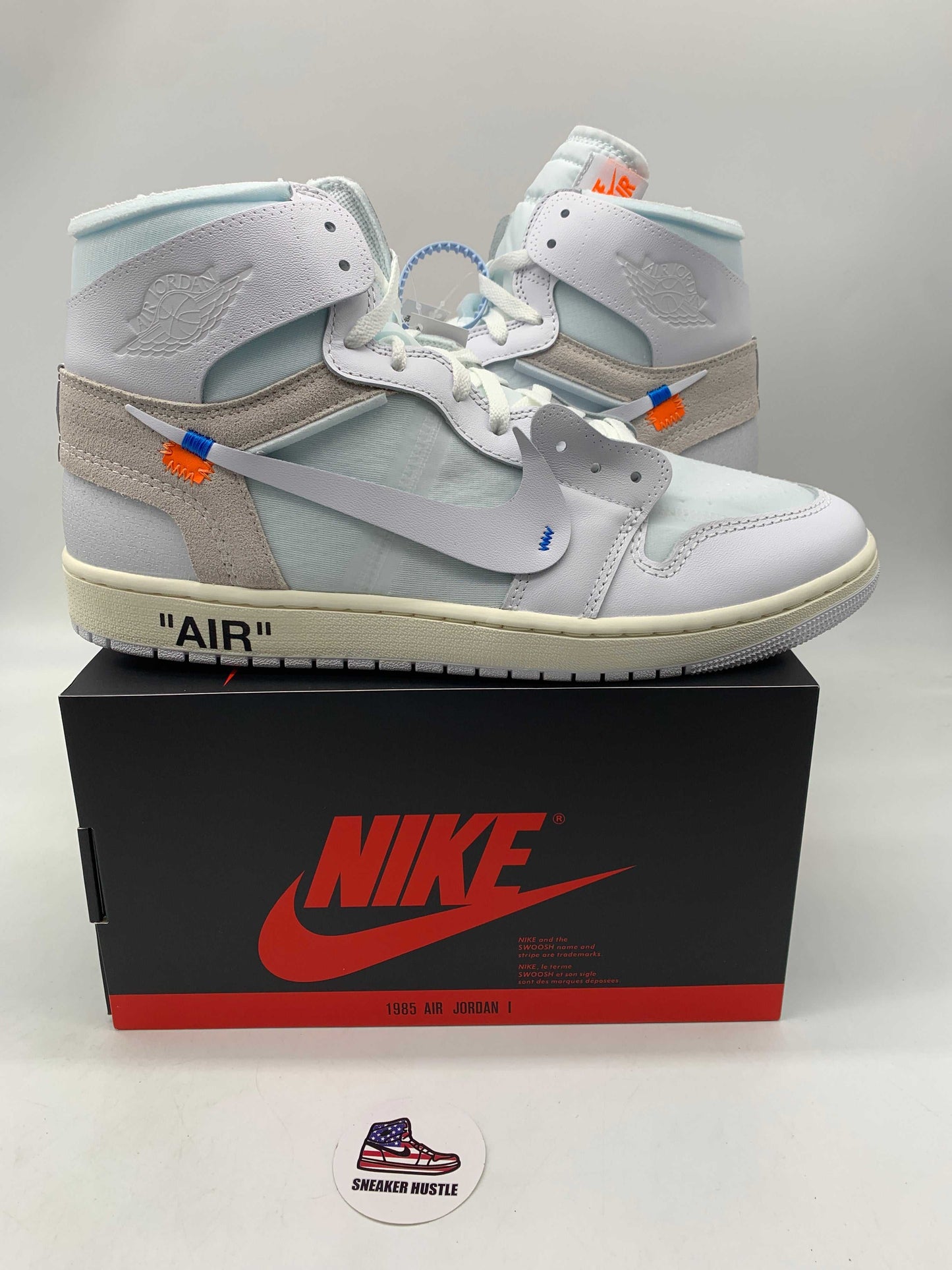 Jordan 1 Retro High Virgil Abloh Archive Alaska sneaker side view new release