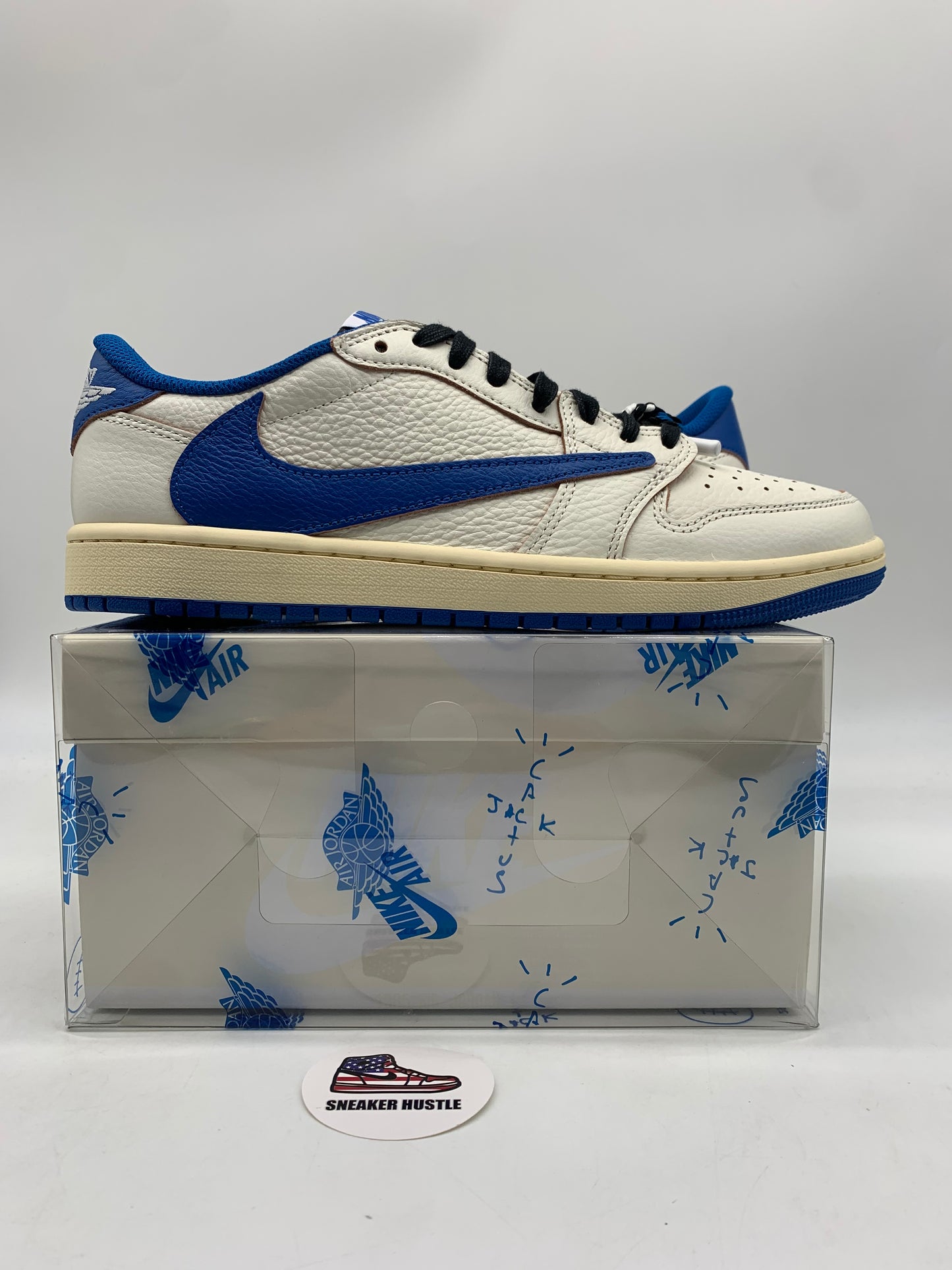 Jordan 1 Retro Low OG SP Fragment x Travis Scott Sail Military Blue