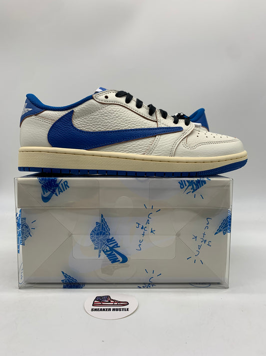 Jordan 1 Retro Low OG SP Fragment x Travis Scott Sail Military Blue