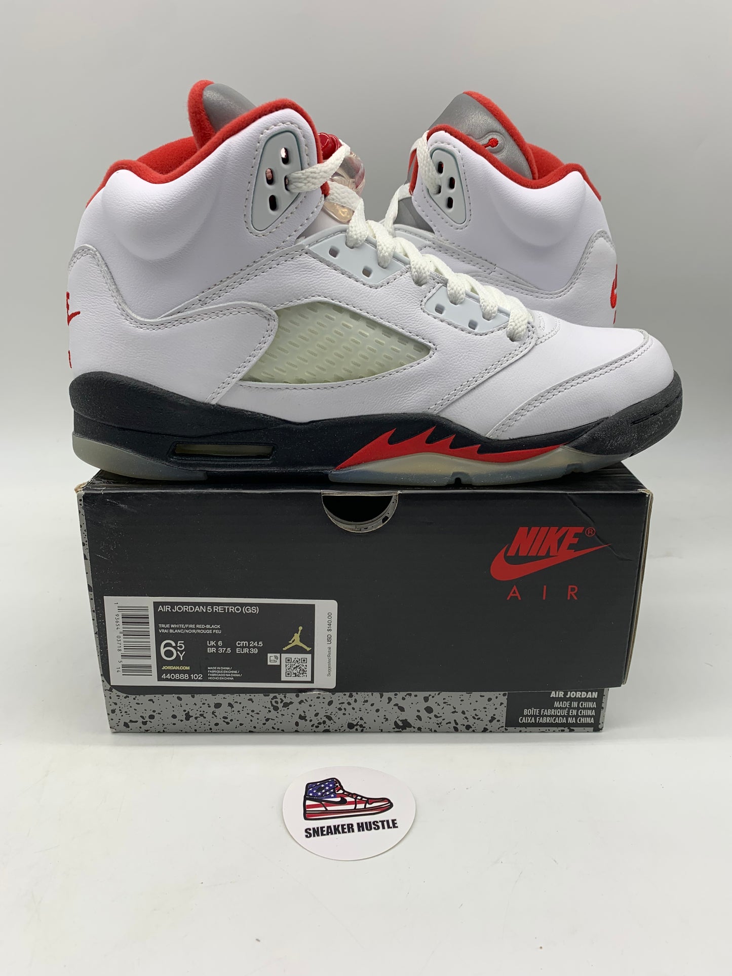 Jordan 5 Retro Fire Red Silver Tongue (2020) (GS)