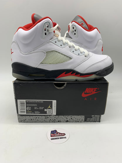 Jordan 5 Retro Fire Red Silver Tongue (2020) (GS)