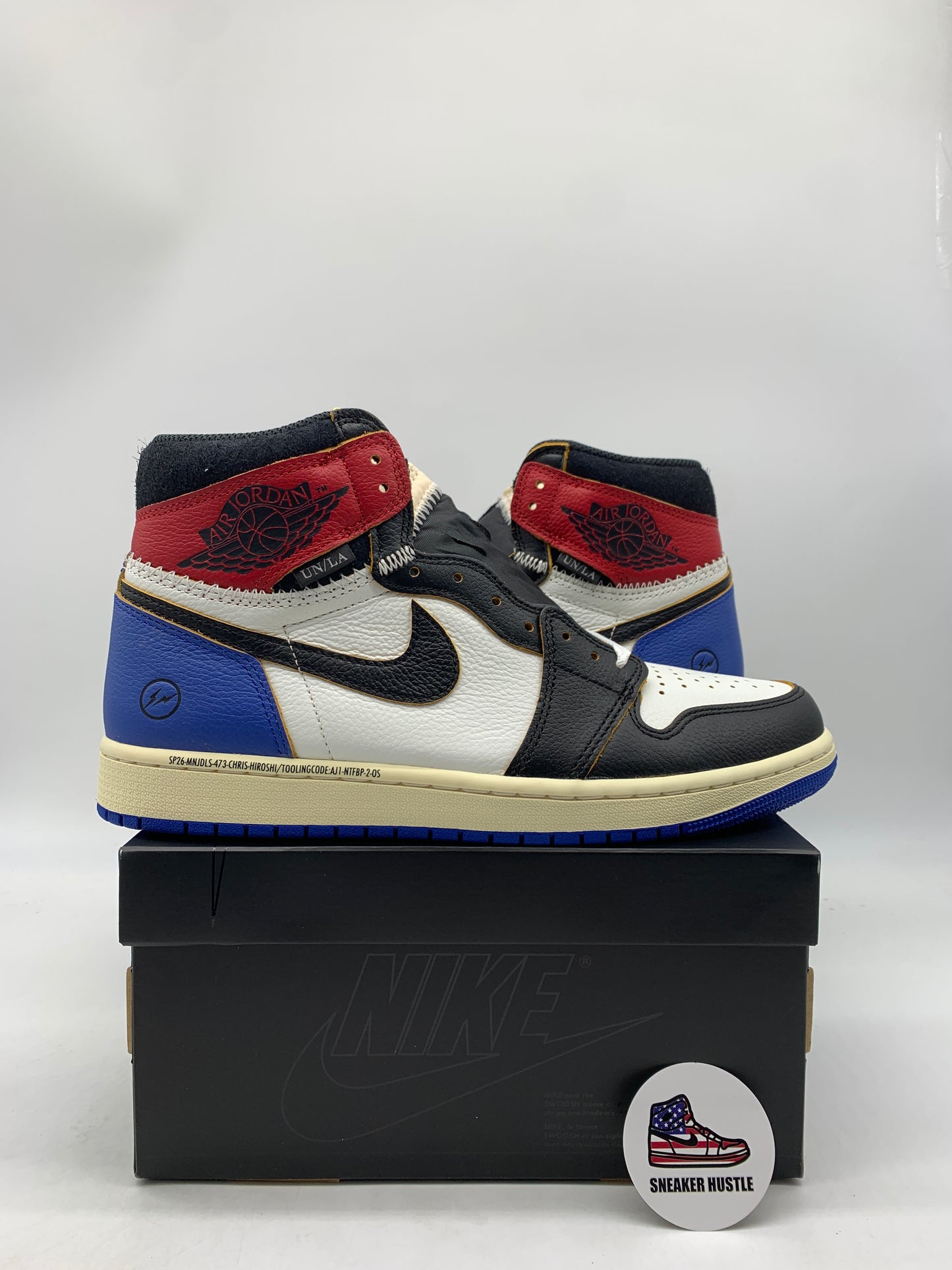 Jordan 1 Retro High OG SP Fragment x Union LA Varsity Red Sport Royal