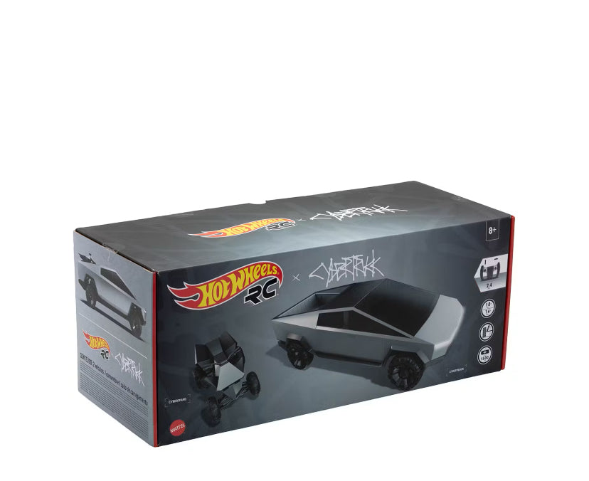 Hot Wheels x Tesla Cybertruck 1:10 Scale RC Car (2021 Version w/ Cyberquad)