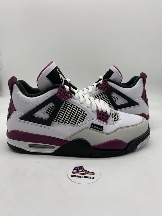 Jordan 4 Retro PSG Paris Saint-Germain sneakers size 10 white and burgundy colorway new without box