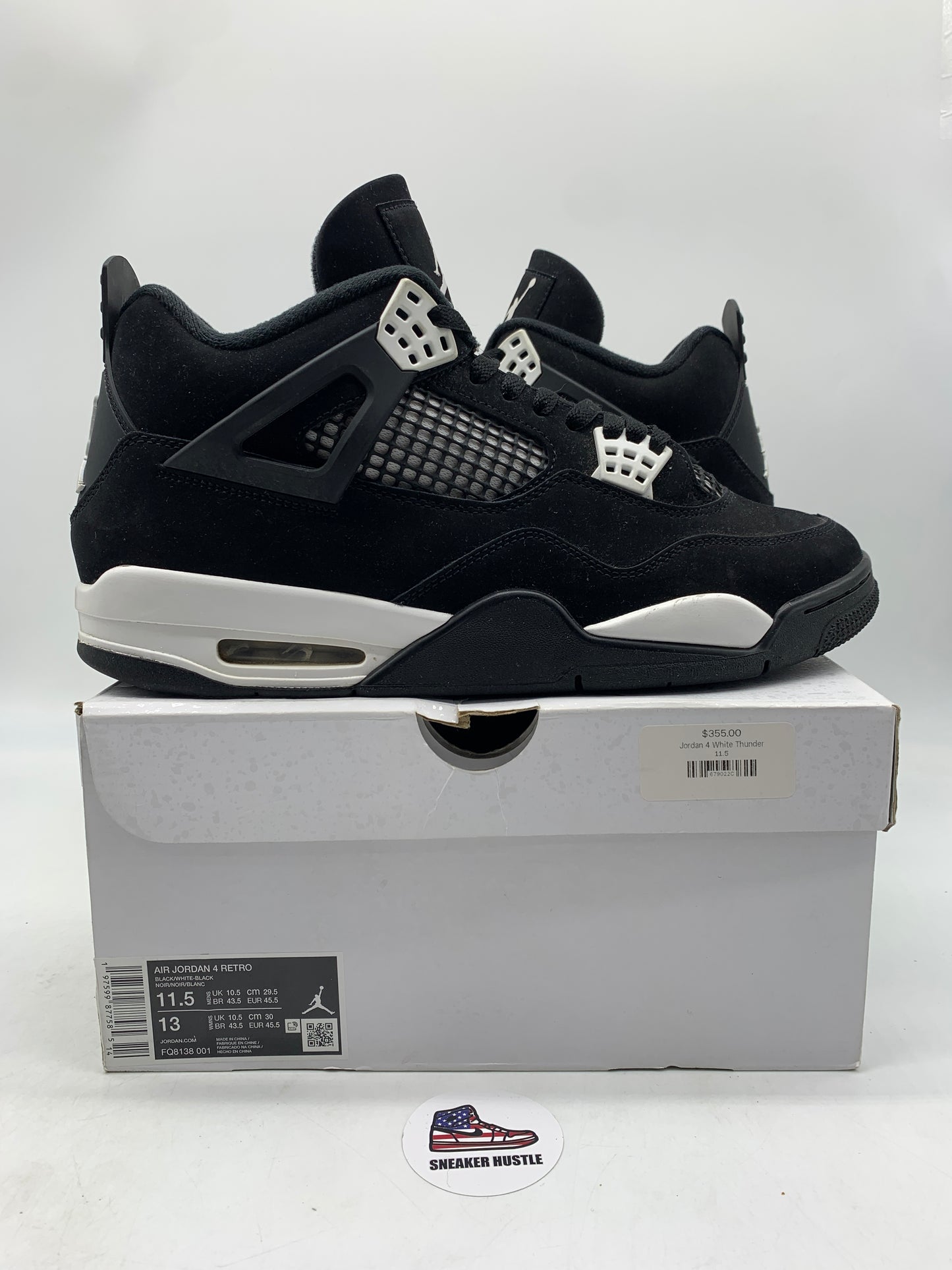 Jordan 4 Retro White Thunder
